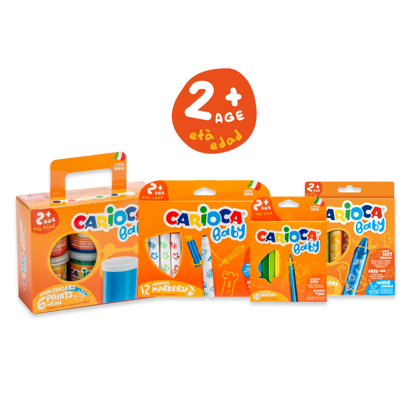 Lapices de Colores Carioca Baby 2 Aã±Os Caja de 10 Colores Surtidos, Envío  48/72 horas