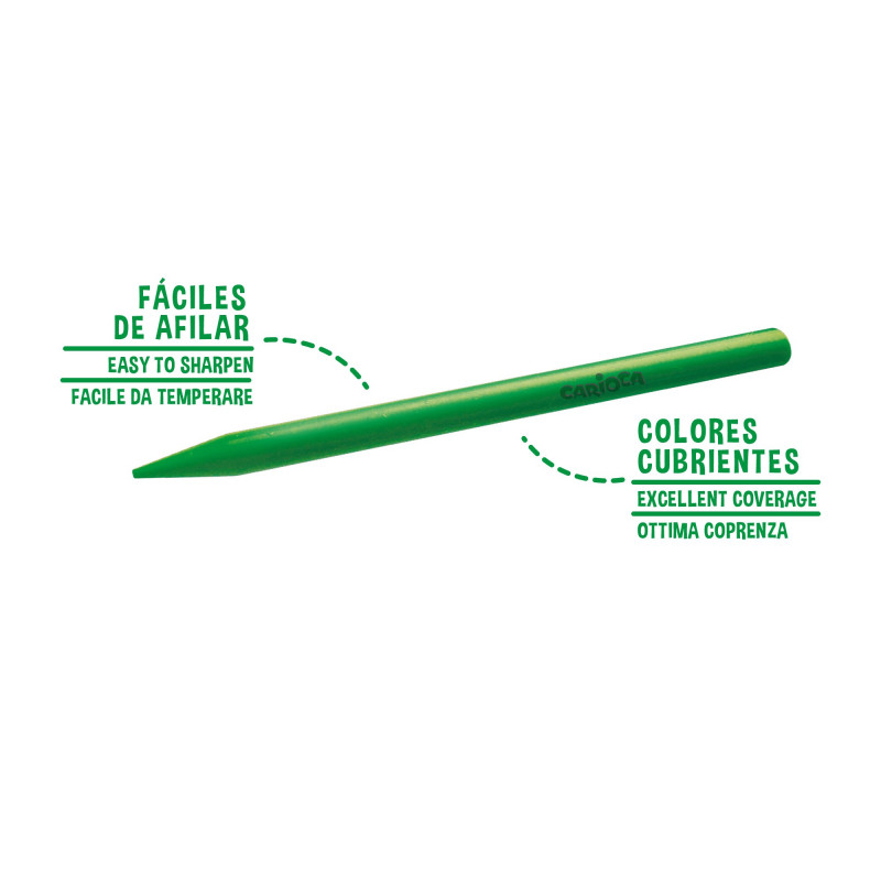 42880 - CARIOCA - Pastelli Cera Resistenti PLASTELLO 24 pz - Plasticeras Resistentes - Resistant Crayons - Pastels Résistant 42880 - CARIOCA - Pastelli Cera Resistenti PLASTELLO 24 pz - Plasticeras Resistentes - Resistant Crayons - Pastels Résistant
