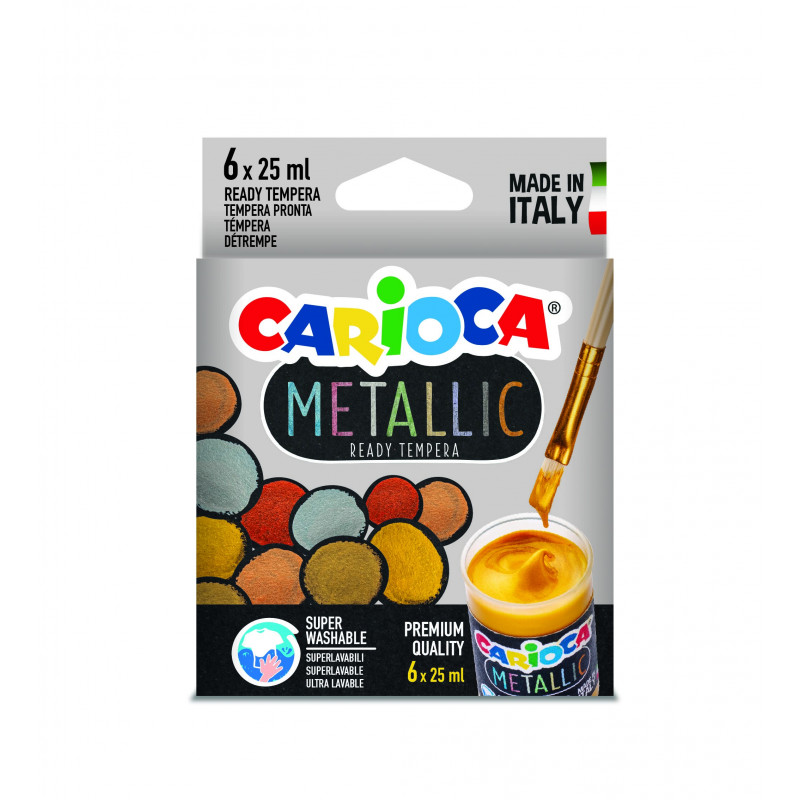 CARIOCA - KO026 - Tempera Metallica - Metallic Tempera - Detempre Metallic - Témpera Metálica